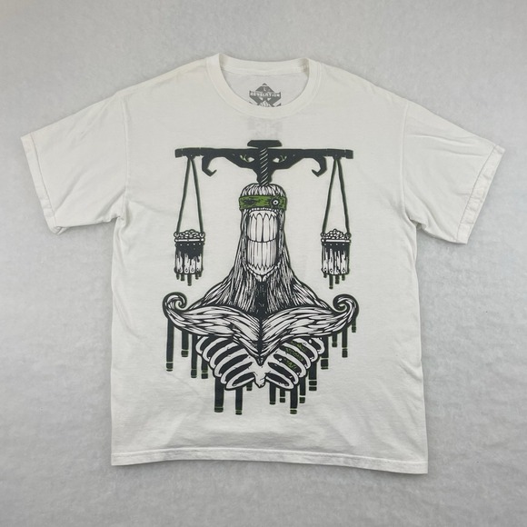 Revelation Other - Revelation Tshirt Men's Large Skeleton Scale Balance Y2K Grunge Graphic